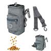 lemgyiamz Porta Premietti per Cani, Porta Sacchetti Cane, Borsa Addestramento Cane con Cordoncino Porta Crocchette Contenitore Crocchette Porta Snack Cane, Cintura Regolabile per Vita, Grigio