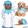 TEWWCEO Borraccia per cani da 550ml,incl. contenitore per cibo da 80g,borracccia per cani da viaggio,borracccia per acqua per cane e gatto,anti-perdita,borracccia portatile per cani,con valvola di