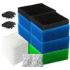 PORFOYO Spugna filtrante per acquario, set di supporti filtranti, compatibile con Juwel Bioflow 3,0 m, 2 blu grosso, 2 blu fine, 2 verdi, 2 filtri a carbone, 2 anelli in ceramica, 6 filtro, 2 sponge