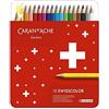 Caran D'Ache Swiscollor - Matite colorate permanenti, 18 colori