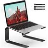 BONTEC Supporto PC Portatile, Supporto PC Compatibile Laptop Da 10-17.3 Pollici, Rialzo Portatile Per Computer/MacBook/Notebook, Laptop Stand Fino a 5kg, Nero