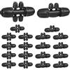 Wzzy Gurden Kit di irrigazione a goccia da 1/2 pollice a 1/4 di pollice per tubo di irrigazione da 16 mm, connettore per tubo da giardino (10 pezzi a 4 vie+10 pezzi a 6 vie)