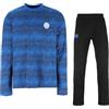Inter FC Internazionale Milano S.p.A. Pigiama Lungo Bambino con Logo Inter - 100% Cotone Morbido - Caldo e Confortevole per l'Inverno