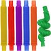 LATRAT 6 mini tubi pop sensoriali, giocattoli sensoriali, per ragazzi e ragazze con autismo e inattenzione, ideali come giocattolo antistress (6 colori)