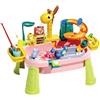 Generico Tavolo Da Gioco Acquatico - Giocattolo Con Rubinetto Giraffa Per Tavolo Acquatico Per Bambini | Stazione Di Apprendimento Ẃater Ṕer Bambini All'aperto, Rubinetto Interattivo Con Giraffa Gioca Sv