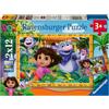 Ravensburger - Puzzle Bambini 3 Anni 2x12 Pezzi, Dora l'Esploratrice - Puzzle 3 Anni, Include 2 Puzzle 24 Pezzi, Collezione Dora, Giochi Educativi, Idee Regalo
