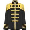inhzoy Giacca da Musicista Anni '60 da Bambino e Ragazzo Costume Popstar Costume Cantante Rockstar Giacca Stretta di Parata Militare Punk Percussionista Costume Carnevale Nero 13-14 anni