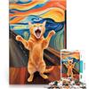 AITEXI puzzle 1000 pezzi per adulti Gatto arancione L'urlo Giocattolo educativo intellettuale decomprimente Collezione di artisti, Belle arti 38x26cm