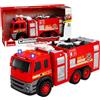 Generic Camion Pompieri Luci e Suoni Camion Pompieri Giocattolo Grande per Bambini con Movimento a Frizione Luci Lampeggianti & Sirene Veicolo Giocattolo di Emergenza (A)
