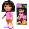 Dora, Sing & Explore Dora Bambola con musica, effetti sonori, frasi bilingue, vestiti e accessori per bambole, giocattoli per ragazze e ragazzi dai 3 anni in su