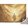 RMMERPCVREFE Golden Angel Wings Puzzle 1000 Pezzi Carta per Adulti Light Figure Back View Puzzle per Famiglia Relax Decorazione Casa 70x50cm/1000pcs