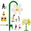 Pnedeodm Crazy Daisy Sprinkler for Yard Watering and Kids Playing, 360° Rotating Dancing Flower Water Sprinkler, Fun Irrigation Tools with Durable Plastic Base for Dogs and Garden Irrigation (White)