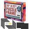 IMPRESA Kit di 2 cornici puzzle per visualizzare i tuoi puzzle, cornici facili da montare per puzzle, kit di montaggio puzzle con cornici e viti nere per puzzle - cornici per puzzle - cornice puzzle 20 x 27