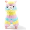 Generisch Peluche di alpaca, 20 cm, arcobaleno, per bambini, peluche, bambola, lama dolce, morbido, alpaca, arcobaleno, alpaca, giocattolo da regalo per neonati, peluche alpaca