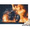 KQZJXNRPHG Moto in Fiore Puzzle 1000 Pezzi per Adulti Vista Notturna Stupenda 52x38cm/1000pcs