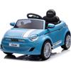 Mondial Toys Macchina Elettrica per Bambini 12V Fiat 500 Auto Giocattolo Full Optional con Telecomando Parentale Soft Start e Cintura di Sicurezza (Blu)