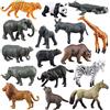 JOKFEICE 16 statuette di animali domestici, realistico giocattolo con giraffa e tigre per cupcake, giocattolo educativo, regalo di compleanno per bambini