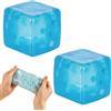 Sikweny Giocattolo Antistress Squeezable, Cubo Antistress Forma di Ghiaccio, Anti Stress con Fiocchi di Neve Squishi per Bambini e Adulti Allevia Ansia e Tensione 4,5 cm (Blu)