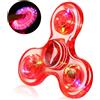 SCIONE Fidget Giocattoli Luminoso Fidget Spinner per Bambini LED Cristallo Ansia Anti-Stress Autismo Fidgets Migliore edc Giocattoli a Mano Rosso