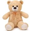 Sausudols Orso di Peluche Teddy Orsacchiotto Grande 60 cm Peluche Giocattolo Regalo per Compleanno Natale e San Valentino Marrone chiaro