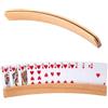 Helweet Porta Carte da Gioco, Porta Carte, Porta Carte in Legno, Libera le Mani Dal Porta Carte da Gioco, Aiuta a Fare Anche Altre Cose Mentre si Gioca a Poker, Design Curvo, 33 x 3.4 x 1.2cm