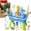 lisutupode Tavolo DellAcqua per Bambini con Acqua Corrente 54x29x53cm Tavolo d'Acqua con Rubinetto Elettrico,Lavandinos Gioco 4 in 1 con Pompa,Giocattolo Sensoriale con Acqua,per Bambini Dai4 agli 8