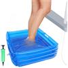 AIEDECOPT Pediluvio Gonfiabile per Piscina, Bacinella Gonfiabile per Pediluvio, Vaschetta Lavapiedi per Piscina con Pompa dell'aria, Accessori per Scale di Ingresso Piscina, Piagge (B)