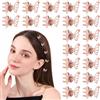 Dalababa Pinze Per Capelli, 20 pezzi Fermagli per Capelli a Farfalla, Mini Mollette per Capelli, Adatto Per Ragazze e Donna - Oro Rosa