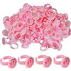 TOPBELIEF 100 Pezzi Anelli Per Colla, Porta Colla Per Ciglia, Titolare Colla Anelli, Anelli Pigmenti Tatuaggi, Anelli Porta Colla Ciglia A Forma Di Cuore, Per Ciglia Finte, Tatuaggi, Pigmento Delle Ciglia