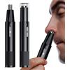 Generic Rasoio per peli delle orecchie da uomo, ricaricabile, per naso, sopracciglia, 2 in 1, per piedi, barba, viso, mani e orecchie