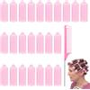 DONOONIS Confezione da 24 Bigodini in Spugna per Capelli Corti, Set Senza Calore in Morbida Schiuma da 20 mm per Donna e Bambino Con Pettine a Codone