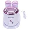 LUCKDANO Scaldacera 3 in 1, scaldacera a rullo, 180 W, temperatura regolabile per uso domestico, dispositivo per la depilazione a doppia cartuccia.