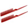 SIMPOR Pettine per capelli a 3 file per capelli districanti naturali spazzola per capelli in nylon Unbraider Teasing pettine coda di topo per donne uomini rosso