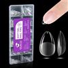 Gelike ec Capsule Americaine Nail Gel, Unghie Finte Extra Corte Mandorla 552 Pezzi 12 Taglie Copertura Completa, Semi - Matt PMMA Gel X Pose Americaine Nail Trasparente