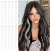 Sofeiyan Extension Clip Capelli Colorati 10 Pcs Colorato Estensioni Dei Capelli Evidenziano Parrucchini 56cm Colored Clip In Hair Extensions Per le Donne 2026 FIFA World Cup,Bianco