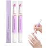 VELAJA Penna Olio Cuticole 2 in 1 con Punta in Ceramica, Spingi Cuticole e Olio Cuticole Unghie, Cuticle Remover per Cuticole Secche e Danneggiate, Trattamento Idratante per Unghie (2 Pezzi)