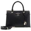 GUESS borsetta borsa a tracolla Dita Multi Compartment Satchel Black Logo nero