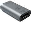 SYSTEM-S Adattatore DisplayPort DP femmina a USB 3.1 tipo C femmina 4K cavo in grigio