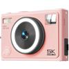 NVOQILIN Fotocamera digitale 5K 64MP con filtro di bellezza Autofocus fotocamera per feste alla moda e viaggi con zoom 18X