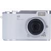 ASHATA Fotocamera Digitale, Videocamera HD 1080P 48MP con Zoom Elettronico 18x e Schermo HD inclinabile da 2,4 pollici, Fotocamera Vlogging Portatile integrata (WHITE)