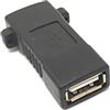 System-S Adattatore USB 2.0 tipo A femmina a femmina cavo a vite in nero