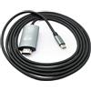 SYSTEM-S Cavo HDMI 200 cm 4K Standard Femmina a USB 3.1 Tipo C Maschio Adattatore Nero
