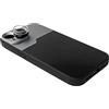 SYSTEM-S Lente macro 30x filtro microscopio con custodia nera per iPhone 14 Plus