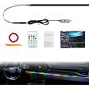 Suevut Illuminazione LED ambientale per auto, striscia luminosa decorativa 110cm | con 168 LED, 16 milioni di colori & 210 effetti dinamici, controllo app, modalità ritmo musicale - Regalo perfetto