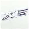 Generico Compatibile con X 5 E70 ‎E53 ‎F15 X5 Lettera Adesivo for baule posteriore Badge nero(Silver)