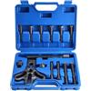 FreeTec 13 pezzi Estrattore per Volante, 75-105mm Universale Estrattore Bilanciatore Armonico, 2/3 Bracci Estrattori per Smontaggio del Volano Magnetico Moto Auto (Blu)