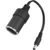 sourcing map Adattatore per presa accendisigari DC 5,5 mm x 2,1 mm, da maschio a femmina, 20 cm, 12 V, cavo di alimentazione per accendisigari per auto, frigorifero, argento
