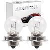 Asasytal Lampadina Alogena P26S S3 12V 15W, Fari Anteriori Moto Scooter Quad ATV, Luce Gialla 3000K, Ricambio Veicoli a Due Ruote, 2 Pezzi