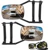 Vlecexs Specchietti per Roulotte, 2PCS Specchietto di Traino per Auto, Specchi Supplementari Caravan, Specchio di Traino Universale Regolabile, per Auto Motorhome
