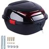 JEDAL Bauletto per moto Baule Motociclo Scooter 35L Bagaglio per Moto con serratura di sicurezza Valigia moto con schienale (Colore : Nero)